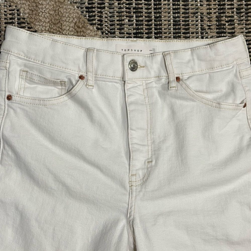 Topshop White Jamie High-Waist Skinny Jeans Size 30 Tall - Picture 7 of 13